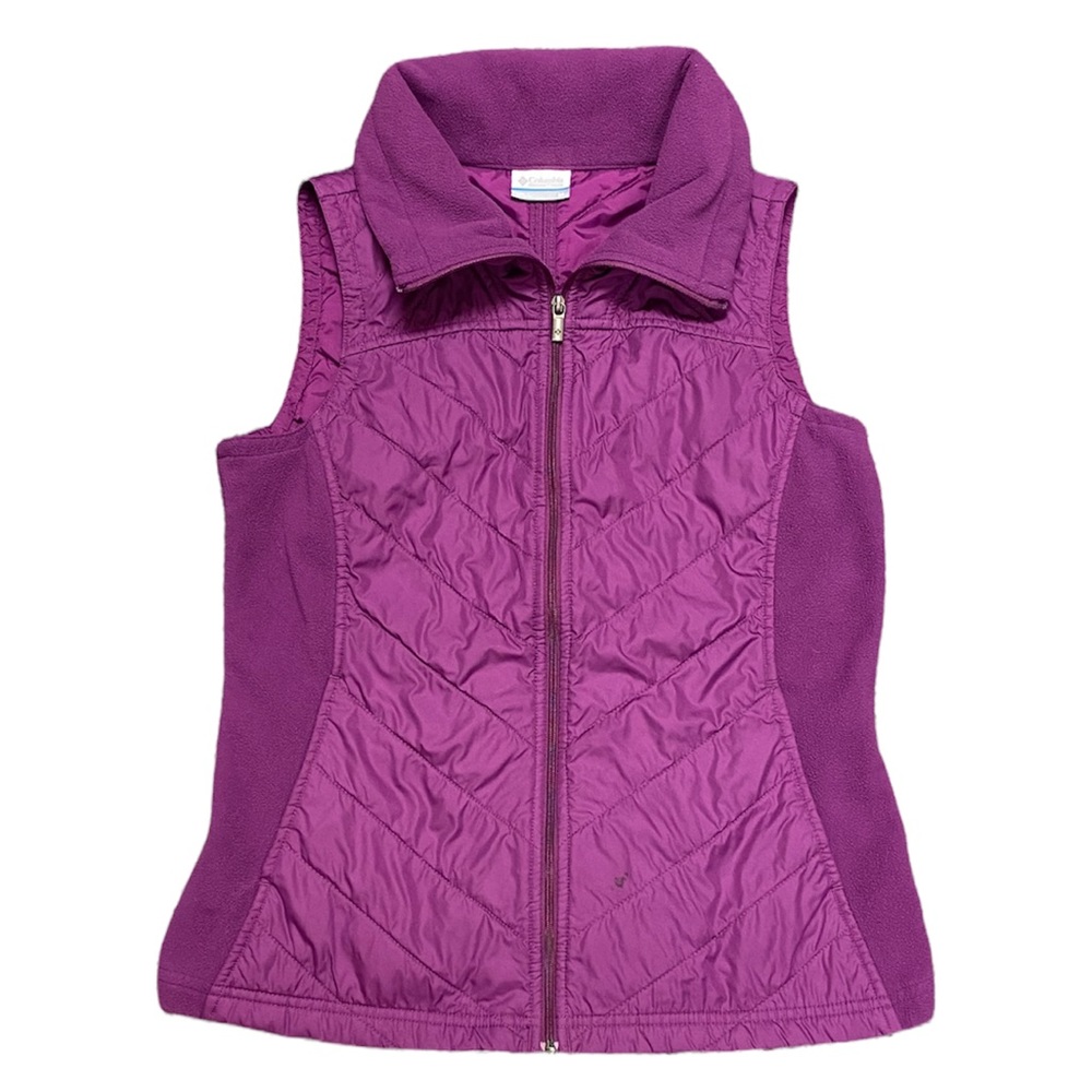 Columbia Quilted/Fleece Bright Purple Vest